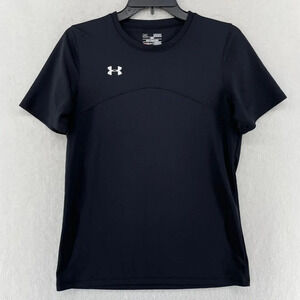 Under Armour Shirt Women's Sz M Black Pullover Short Sleeve Sportswear Jersey